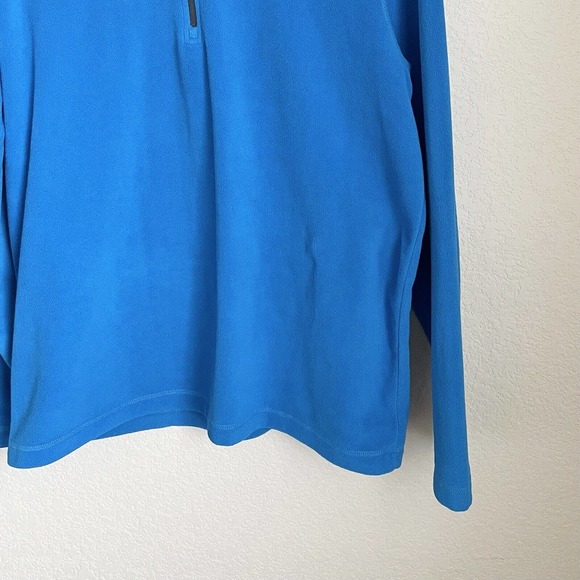 Eddie Bauer Sweater Mens Medium Blue Fleece Mid Zip Athleisure Outdoor Spring - Picture 4 of 10